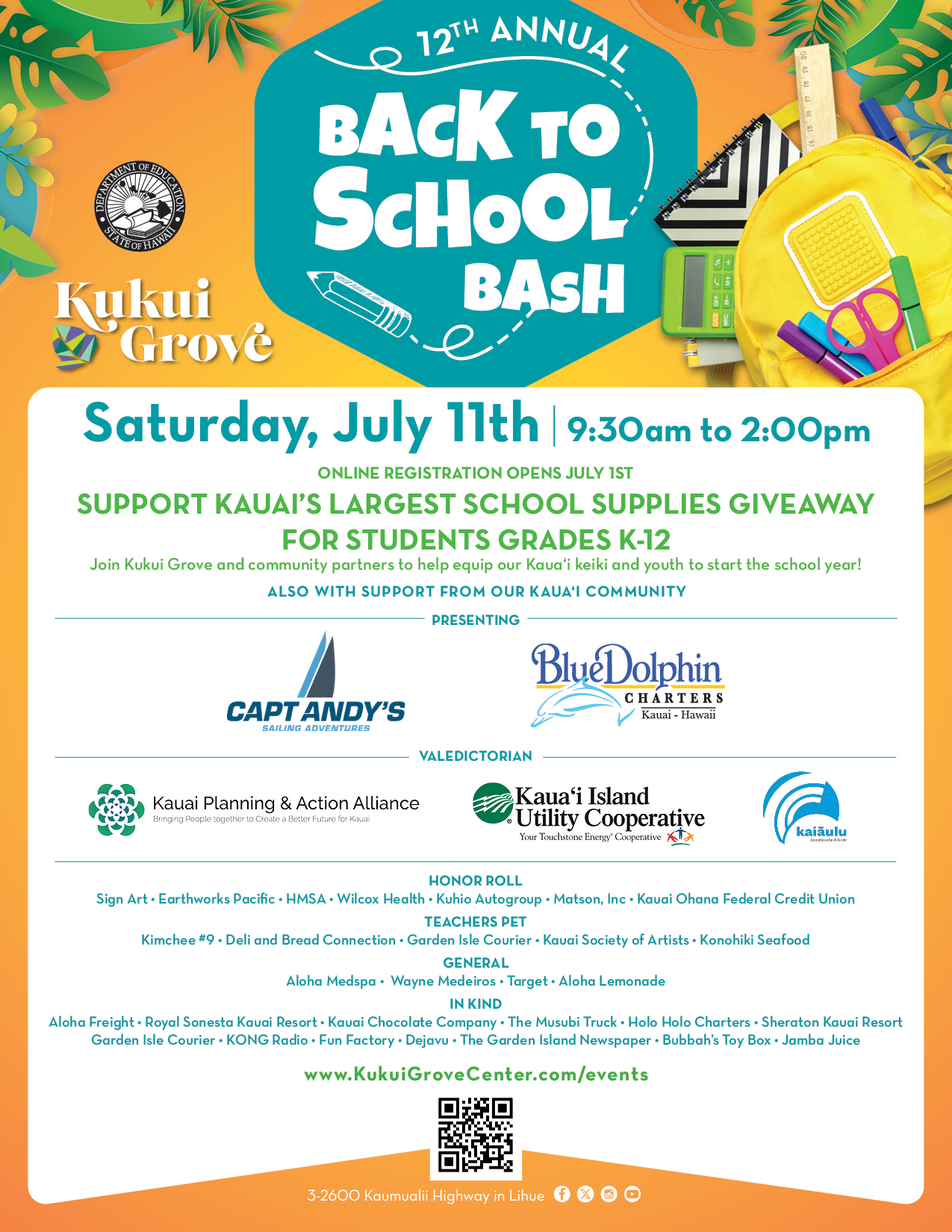 12th Annual Back to School Bash